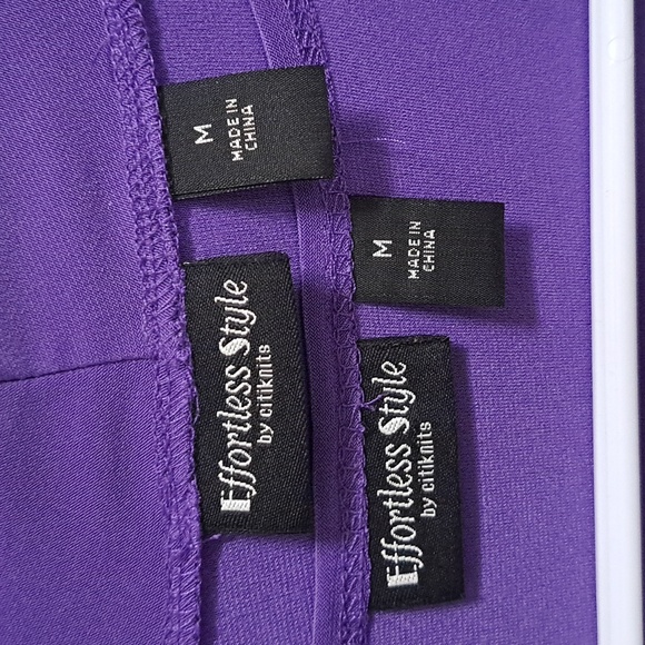 Effortless Style Purple 2 Piece Formal Ruffle Tank/Open Cardigan. Sz Medium NWOT - Picture 8 of 9